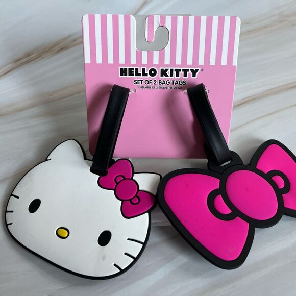 Hello Kitty White Face & Pink Bow Kids Bag & Luggage Tags Set - Picture 6 of 6
